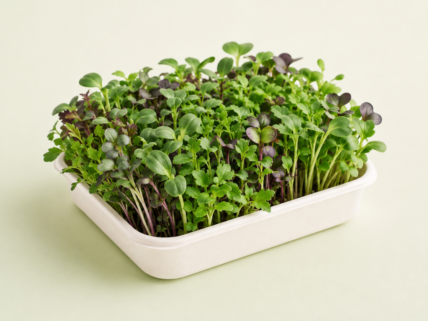 Mixed fresh Kibo Bowl microgreens